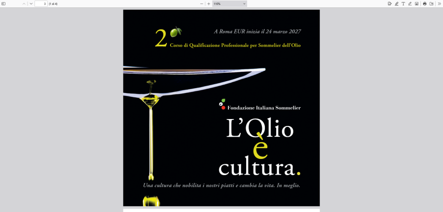 2° Corso di Sommelier dell'Olio Extravergine di Oliva a Roma EUR