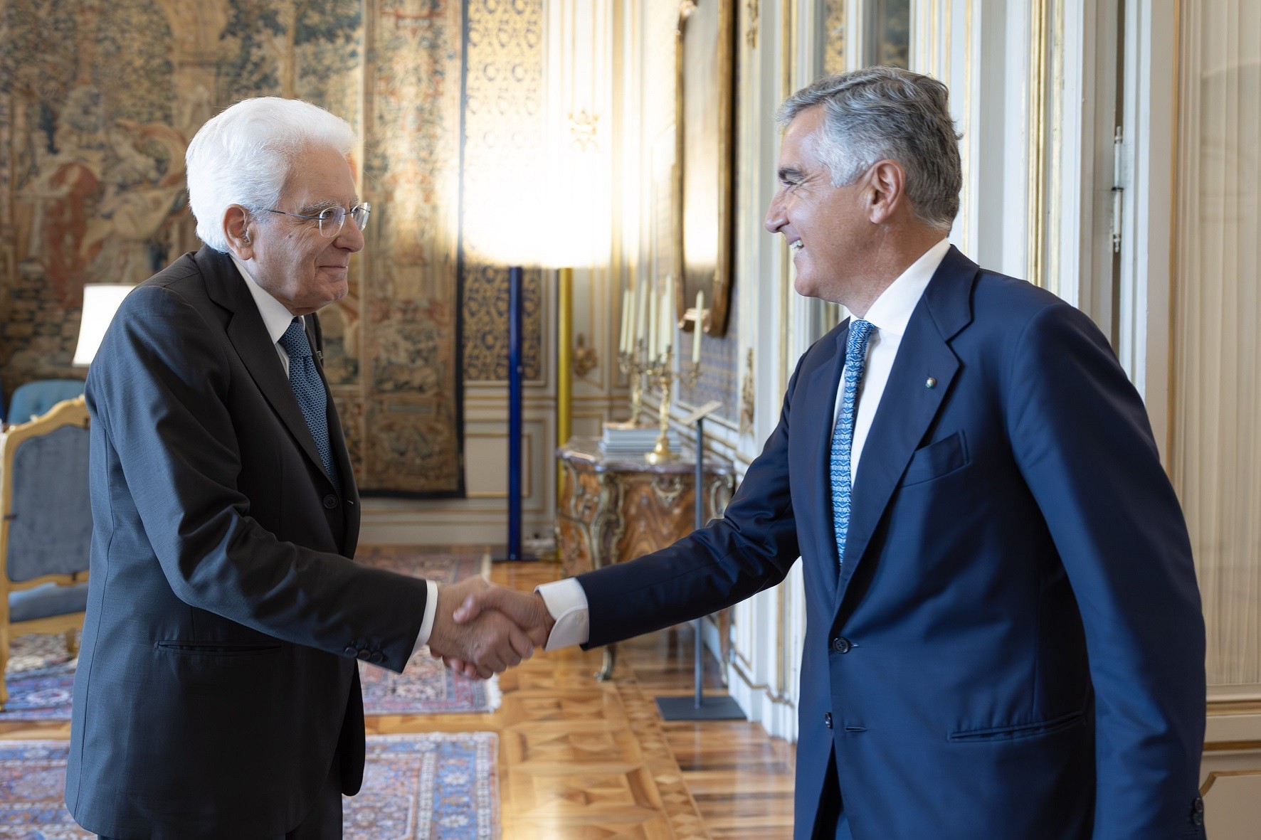 L'incontro tra Sergio Mattarella e Giovanni Manetti