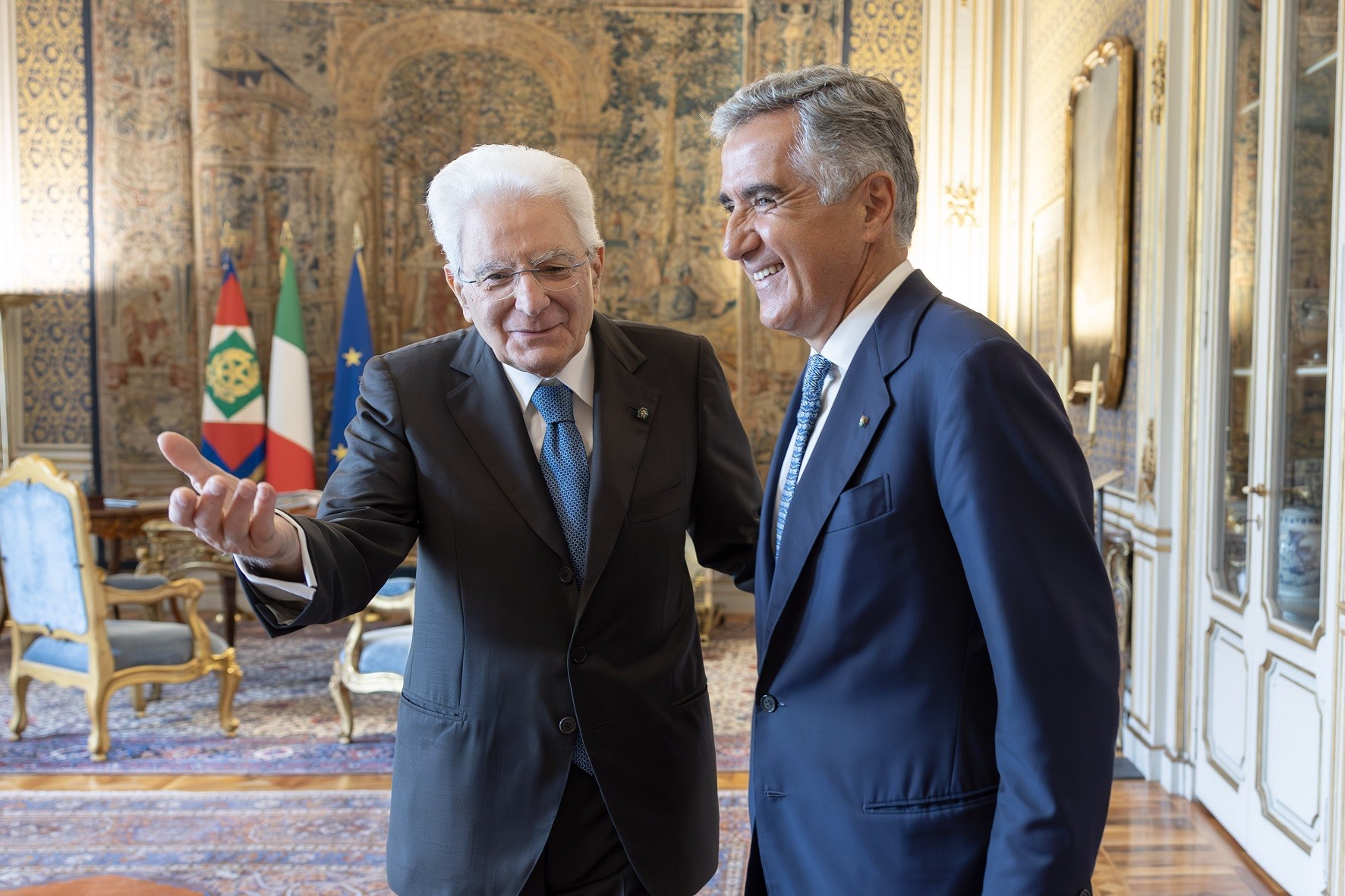 L'incontro tra Sergio Mattarella e Giovanni Manetti