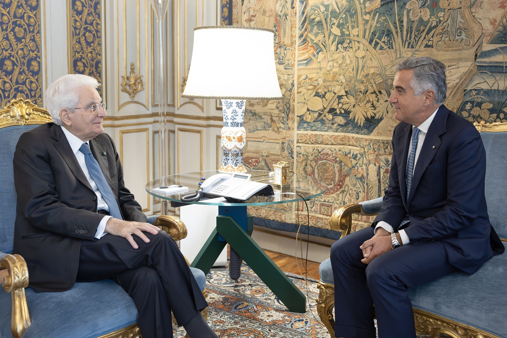 L'incontro tra Sergio Mattarella e Giovanni Manetti