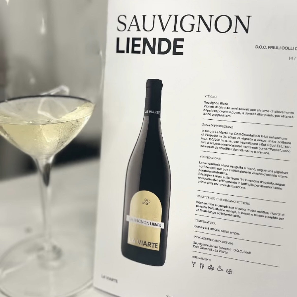 Il Sauvignon in degustazione dell'azienda La Viarte