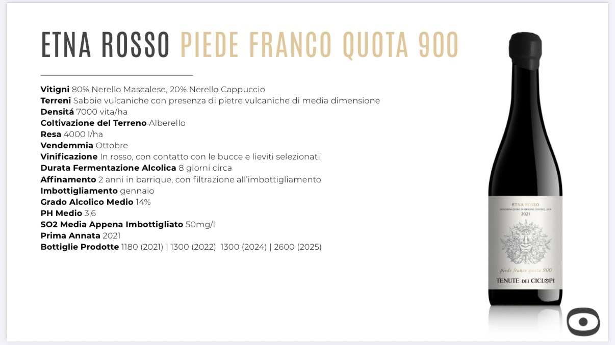 Etna Rosso Piede Franco Quota 900