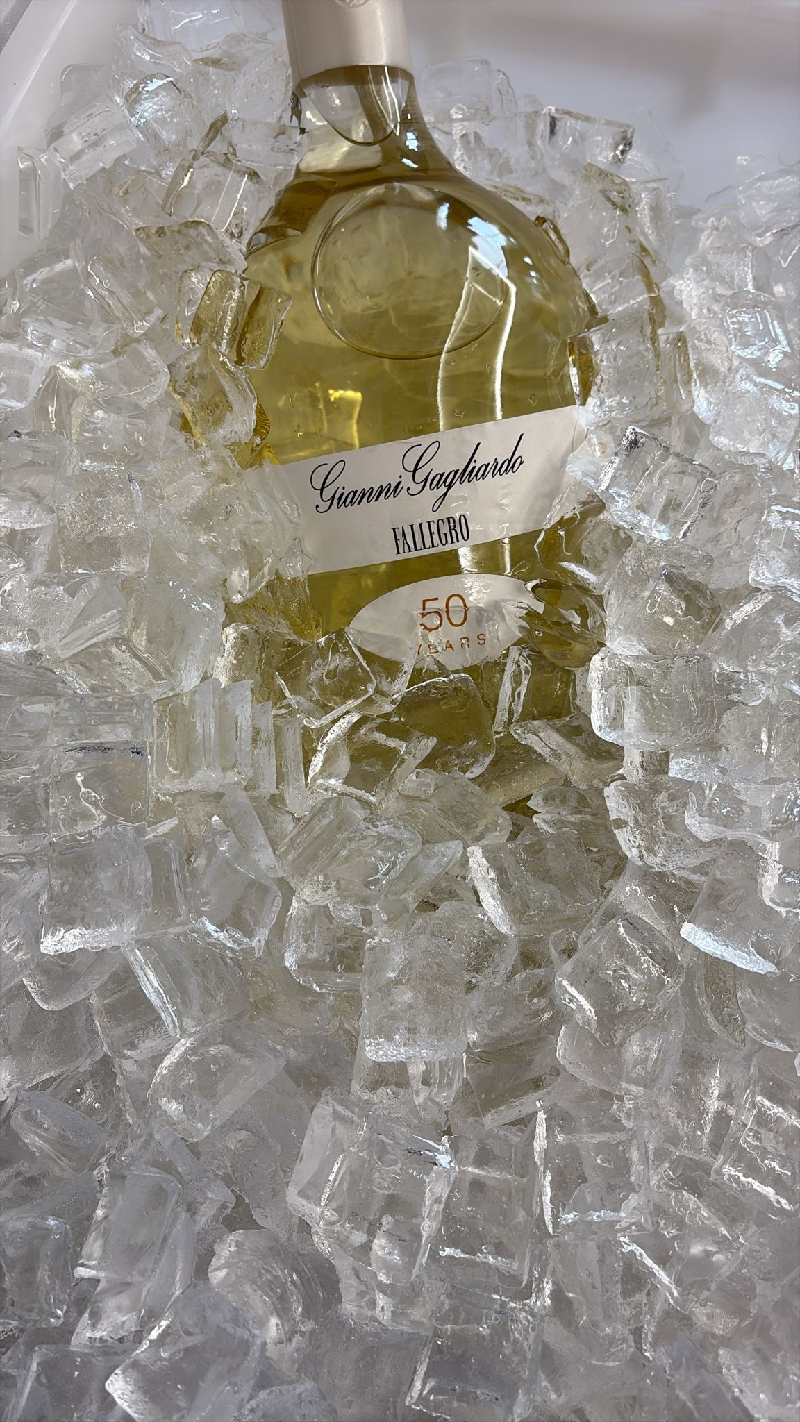 Bottiglia di Favorita in ghiaccio